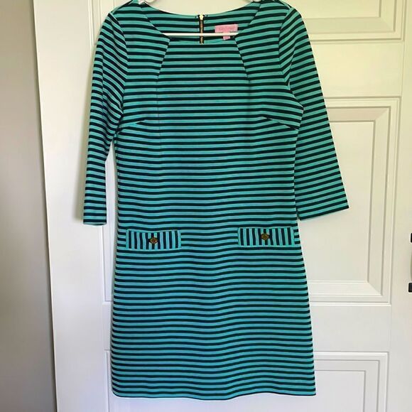 Lilly Pulitzer Striped Knit 3/4 Sleeve Dress - Picture 1 of 5